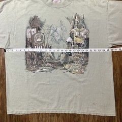Vintage Nature Art T Shirt Size 2XL 1990s Hunting Animals American XXL Y2K Texas