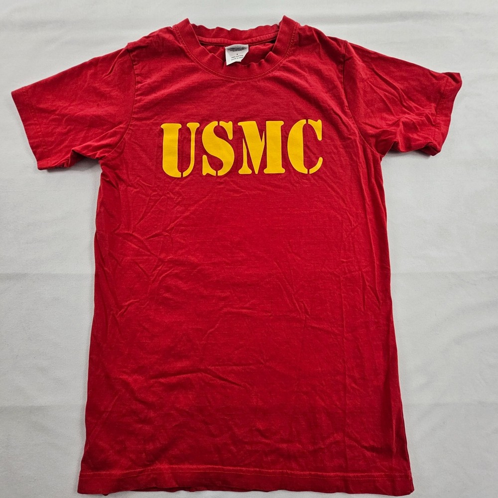 US Marine Corps Red Short Sleeve Cotton T-Shirt Men’s S