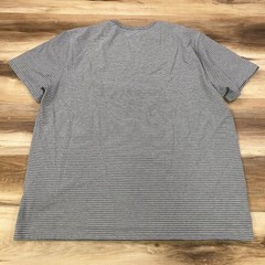Vince T-Shirt Mens XXL Striped Cotton Blend Minimalist Quiet Luxury Grey White