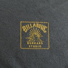 Burkard Studio Billabong Chest Logo Tshirt Mens Large UPF 50+ Blue Grey