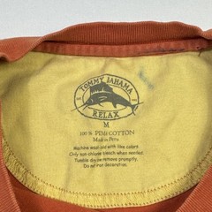 Tommy Bahama Relax Shirt Mens Medium Orange Pima Cotton Downshift Graphic Tee