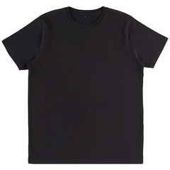 Men Women Unisex 100% Organic Cotton Combed White Black T-Shirt