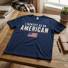 I Identify As An American T-shirt USA Flag Patriotic T-shirt For Men A79