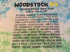 Vintage Woodstock 94 Peace Music Festival XL T Shirt USA Tie Dye Single Stitch