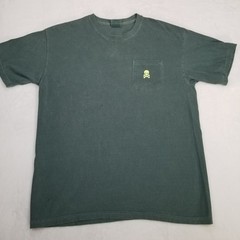 Comfort Colors Men’s Green Skull Pocket Graphic Shirt Size Large Classic Casual
