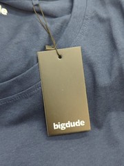 Bigdude Short Sleeve Plain Crew Neck Straight Hem T Shirt Size 7XL Navy