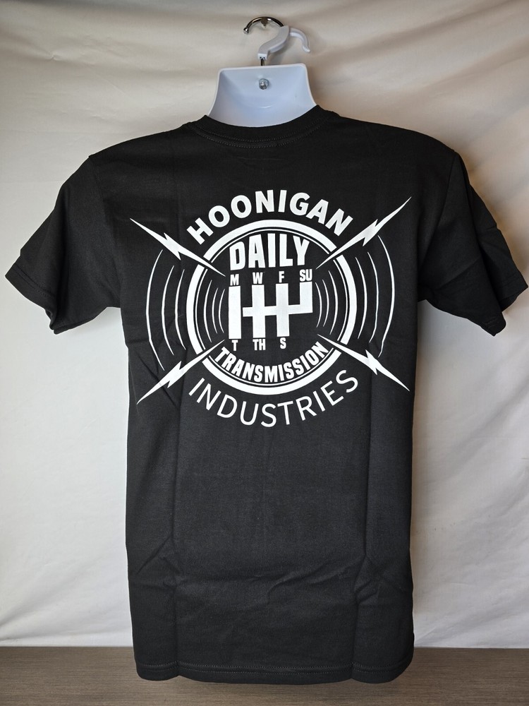 Hoonigan Daily Transmission Manual Car Short Sleeve Tee Shirt Black Small