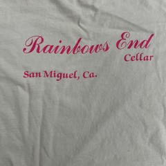 Vintage 90s Men’s Large Rainbows End Cellar Tee Shirt San Miguel Wine distressed