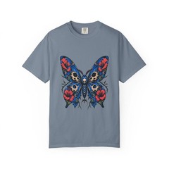 Cerulean Hibiscus Reaper Moth Graphic Tee