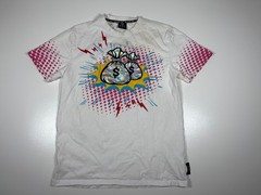 Switch Graphic T Shirt Men Large White Money Bag Streetwear Y2K Style