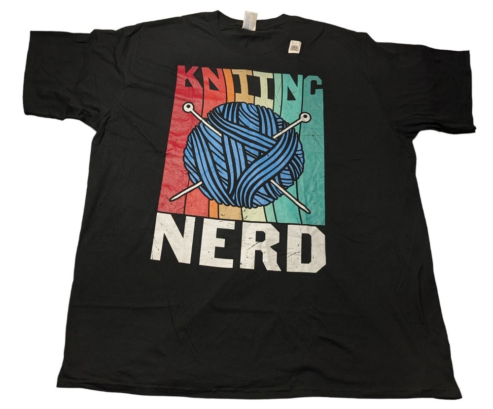 Men’s Knitting Nerd T Shirt Size 3XL NWOT
