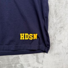 Hudson Outerwear Mens USA Graphic T-Shirt Navy Blue Red Star Sleeve XL