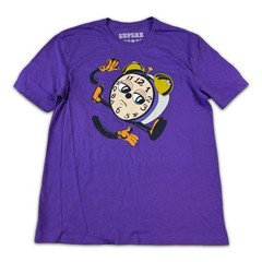 Superb Spirit Alarm Clock Tee Size L Large Purple Short Sleeve NWOT