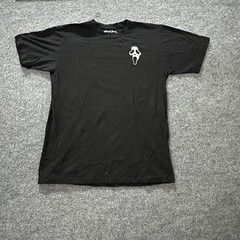 Ghost Face T-Shirt Mens Size L Black Slasher Racing Graphic Horror Movie Scream