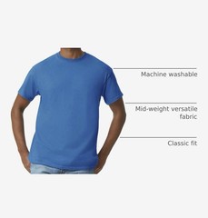 Gildan Mens G500 Solid Heavy Cotton Plain Short Sleeve Blank Casual Fit T-Shirt