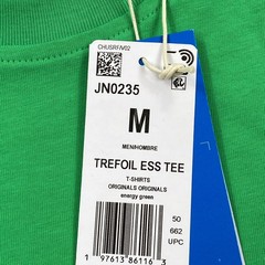 Adidas Men Trefoil Ess Tee Energy Green Short Sleeve T Shirt Size M