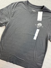 Goodfellow & Co Shirt Mens Large Gray Skull Graphic Standard Fit T-Shirt