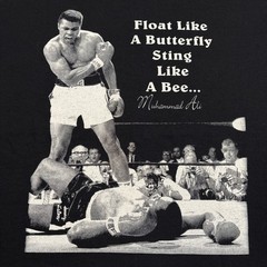 Vintage Muhammad Ali Float Like A Butterfly Sting Like A Bee T-Shirt Men’s XL