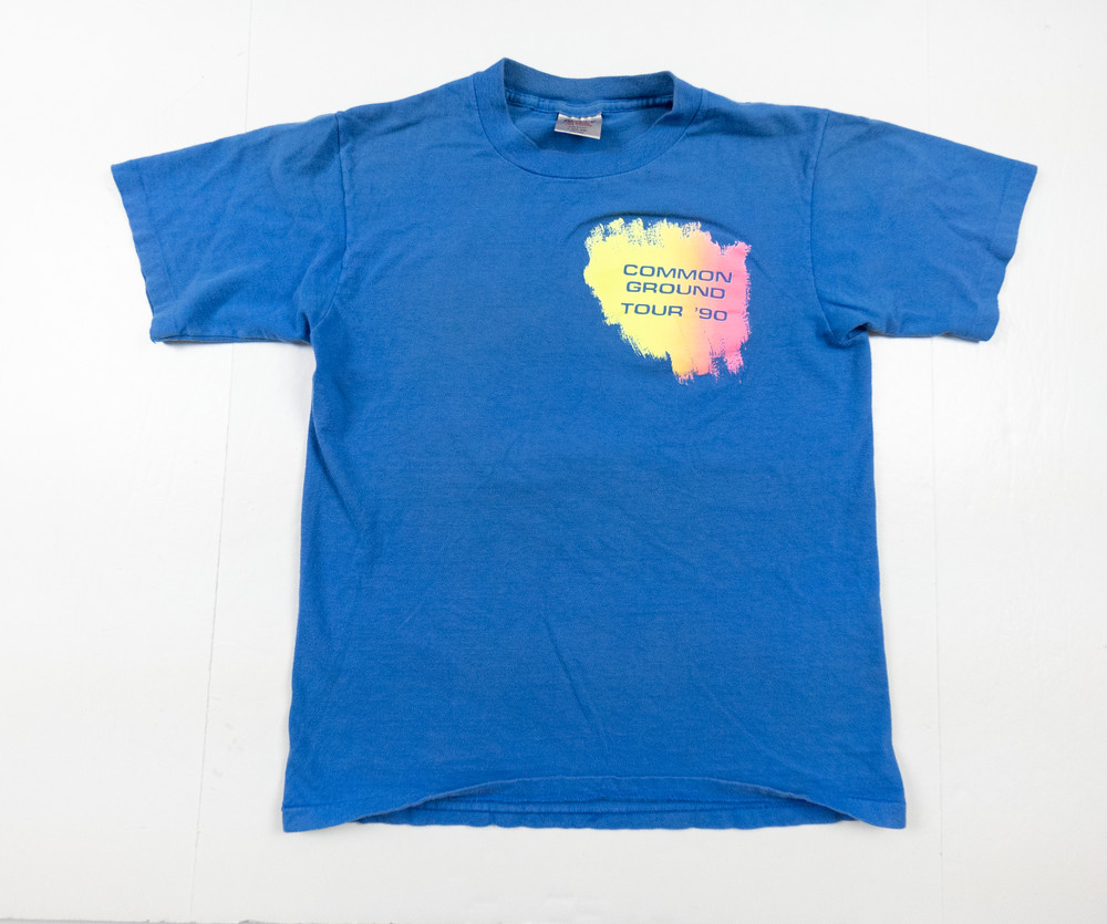 Vintage Common Ground Shirt Adult Large Blue Short Sleeve 90s Single Stitch Tee