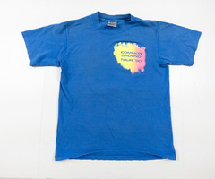 Vintage Common Ground Shirt Adult Large Blue Short Sleeve 90s Single Stitch Tee