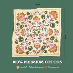 Ingrid Bandana 22”x22 Premium Cotton Bandana for Women & Men – Wearable Multi…
