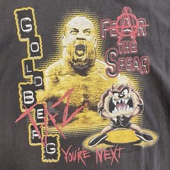Vintage WCW / WWF 90s Goldberg & Taz Looney Tunes “Fear The Spear” Tee XL / 2XL