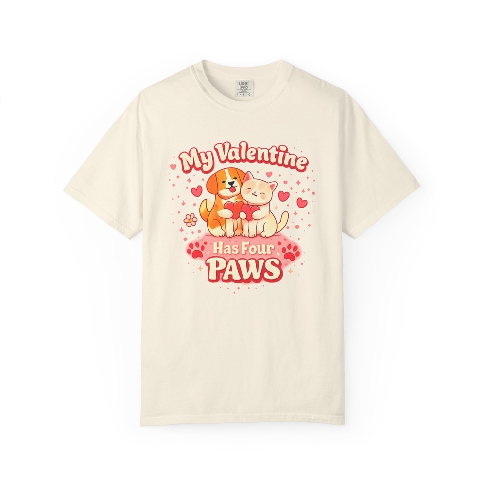 Valentine Has Four Paws Shirt, Pet Shirt, Dog, Cat Valentine Tee, Pet Lover Gift