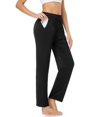 Womens Yoga Sweatpants Pockets Comfy Stretch Wide Leg Casual Lounge Workout