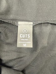 CUTS Clothing Split-Hem Crewneck T-Shirt Mens Medium Black Pyca Pro