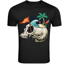 Summer Skull Beach T-Shirt – Tropical Surf Graphic Tee