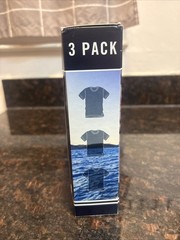 NAUTICA Men XL 3 Pack White Soft Cotton Crew Neck T Shirts w Logo Tag Free – NEW