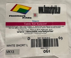 Norway Finnmark Pride T Shirt White Mens Large LGBT Arctic Event
