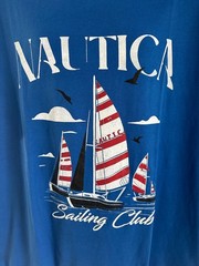 Nautica B&T Olympic Blue Nautica Sailing Club Graphic S/S T-Shirt Size 4XL,XXXXL