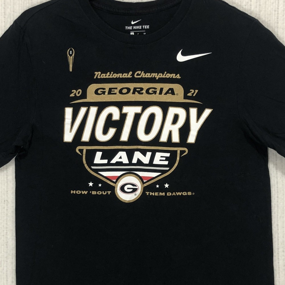 Nike Georgia Bulldogs 2021 National Champions Victory Lane Black T-Shirt Small