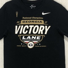 Nike Georgia Bulldogs 2021 National Champions Victory Lane Black T-Shirt Small