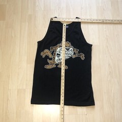 Tasmanian Devil Lowbrow Art Co Shirt M USA Made Tank Top Tee Tattoo Taz EUC