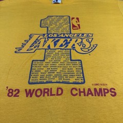 VINTAGE 1982 Los Angeles Lakers World Champs Shirt Large L NBA Magic Kobe Kareem