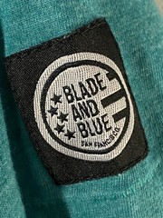 Blade + Blue T Shirt Mens Large Green Pocket Tee Made In USA Cotton Poly Casual