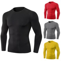 Men’s Compression Shirt Under Base Layer Tops Long Sleeve Quick Dry Gym T-Shirts