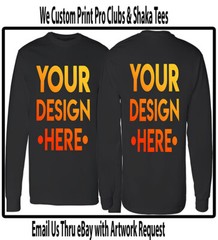 We Print Your Artwork For You Front or Back of Long Sleeve Tee Shirt You Design