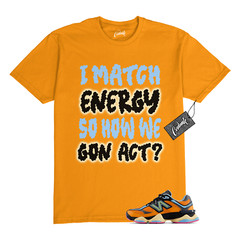 9060 Sun Glow Team Sky Blue Orange Black T Shirt to Match MATCH