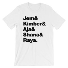 Jem And The Holograms T-Shirt. Black White Gray or Red Soft Cotton Tee
