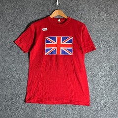 United Kingdom Shirt Adult Size Large Red Short Sleeve Men’s Tourist 90’s