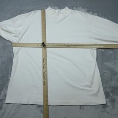 Vintage Fruit of the Loom Shirt Men XL White Mock Neck Long Sleeve USA 90s Thras