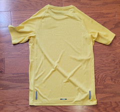 NEW NWT Men’s Asics Actibreeze Jacquard Short Sleeve Shirt Top Small Yellow $70