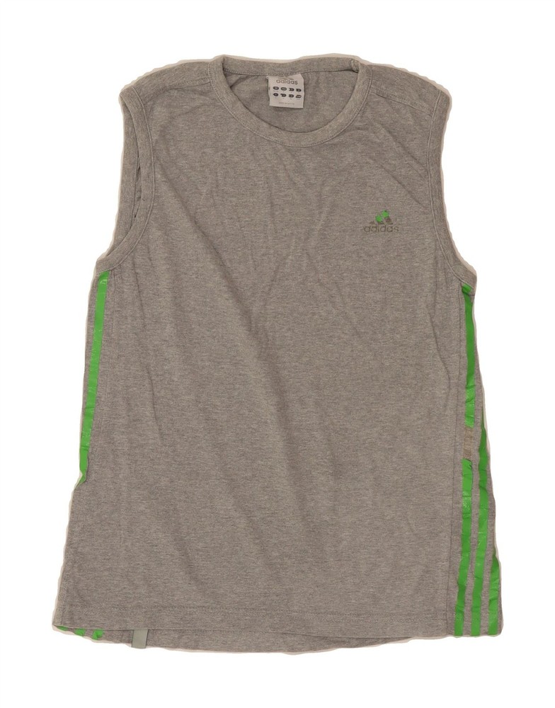ADIDAS Mens Vest Top UK 36/38 Small Grey Cotton DC07