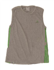 ADIDAS Mens Vest Top UK 36/38 Small Grey Cotton DC07