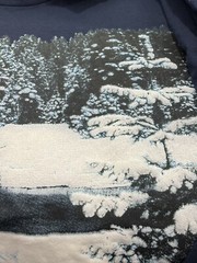 Vintage Graphic Tshirt Winter Scene Single Stitch Snowy Trees Creek 90s Size XL