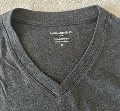 Banana Republic Premium Men’s Sz M Navy & Gray V-neck S/S T-shirts 2 pk (EUC)