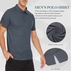 Men’s Quick Dry Tactical Polo T-Shirt Combat Short Sleeve Team Work Casual Shirt